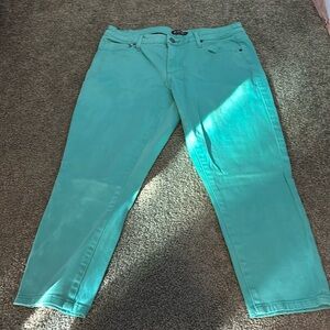 Minty teal capri jeans size 31 JustFab